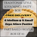 Traditional Style Vegan Soya Mince Pasties Box - Free Delivery Included