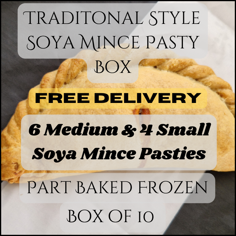 Traditional Style Vegan Soya Mince Pasties Box - Free Delivery Included